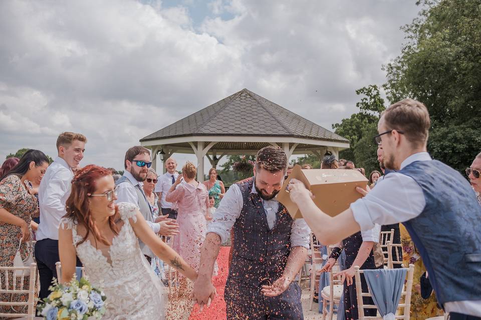 Bride and Groom aisle walk