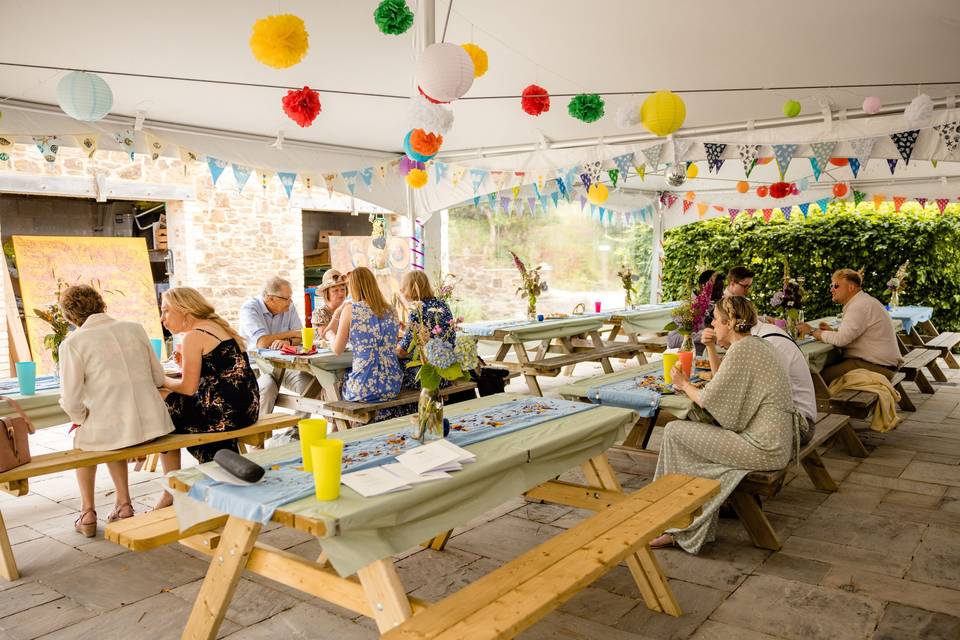 Picnic tables