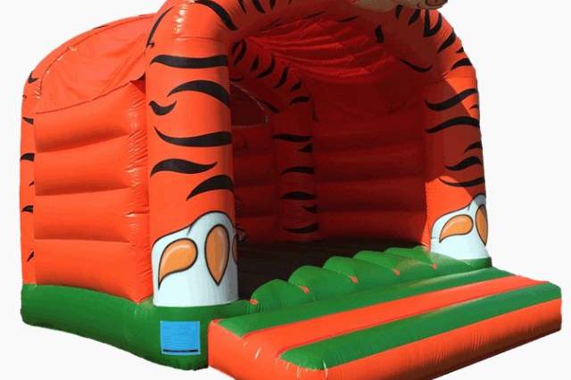 Tiger themed bouncy castle