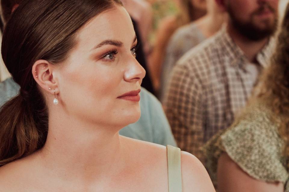 Bridesmaid hair and makeup