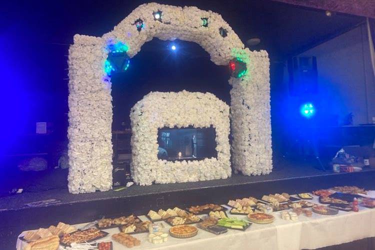 Wedding arch with flowers