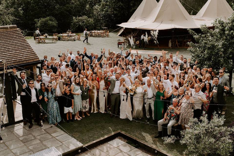 Blue Sky Tipis wedding