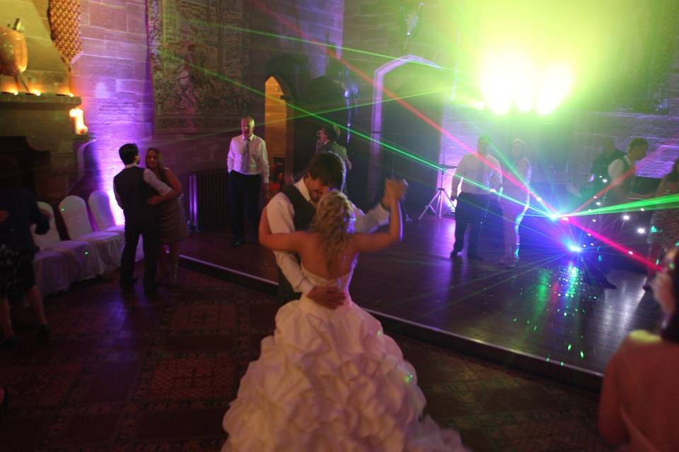 Guests dancing