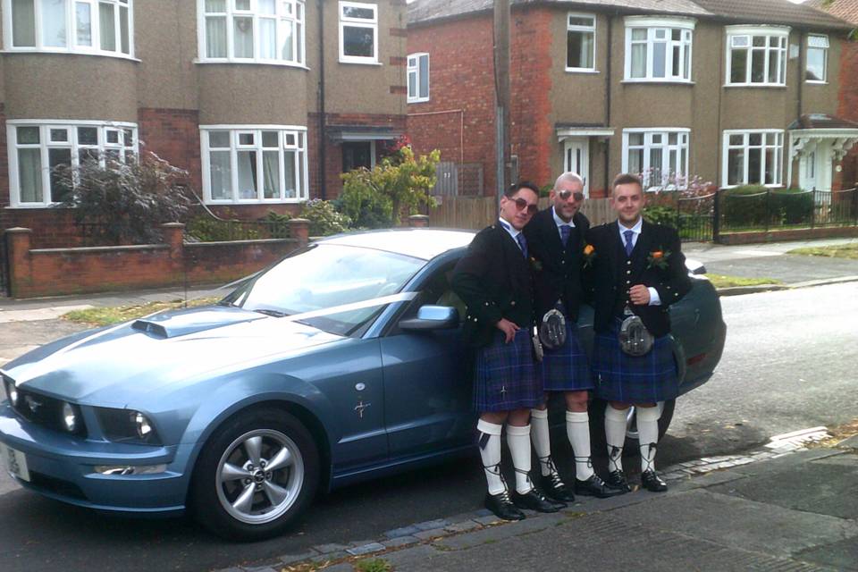 Blue Mustang and kilts!