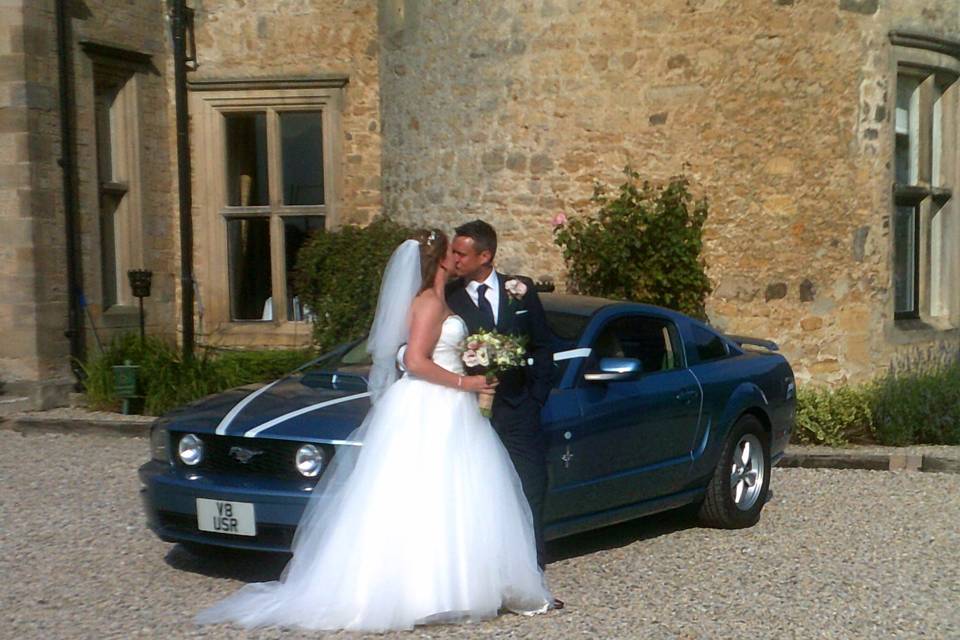 Newly weds and Mustang