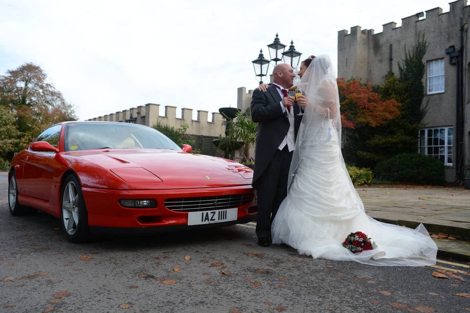 Newly weds in the Mustang