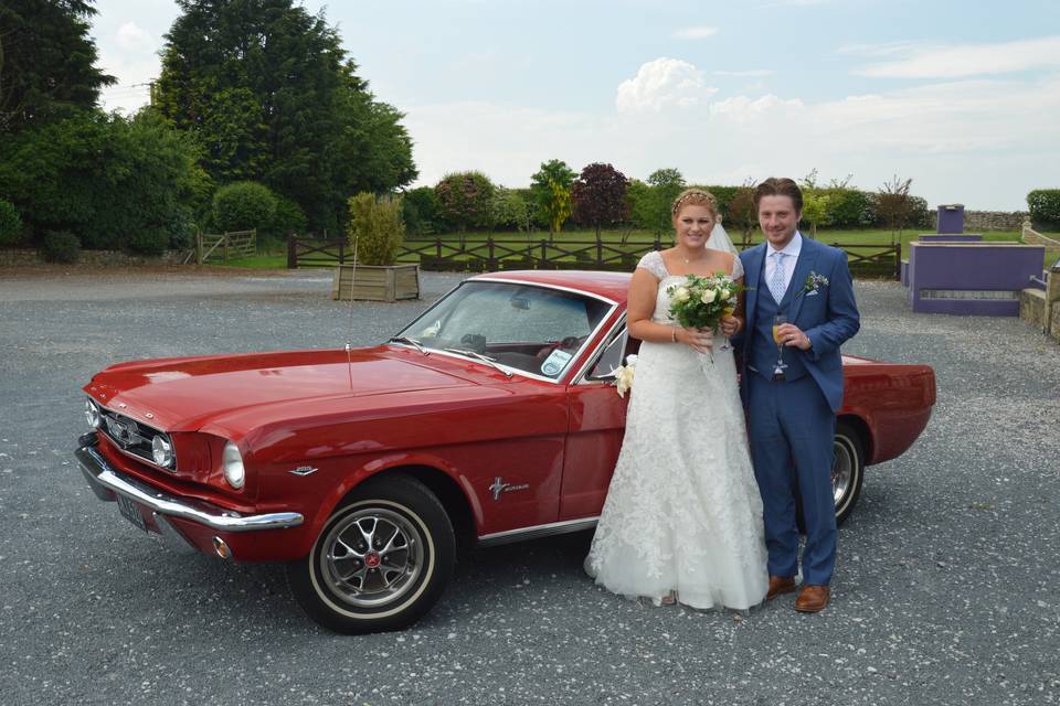 Blue Mustang after ceremony