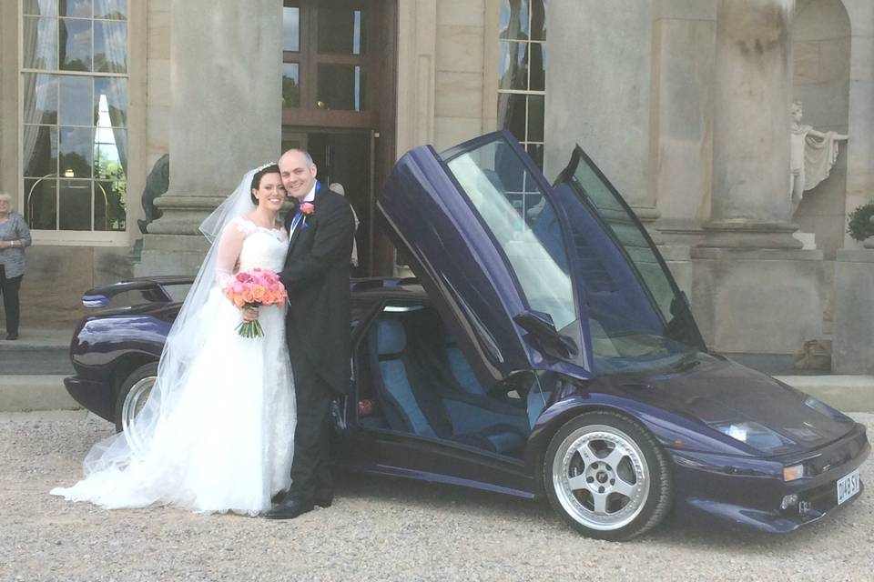 First bride in the Lambo