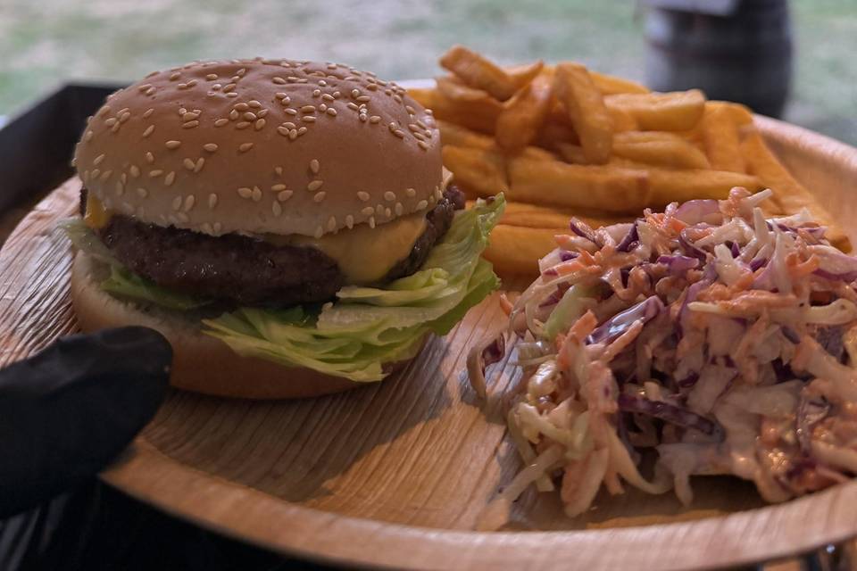 Evening reception beef burgers
