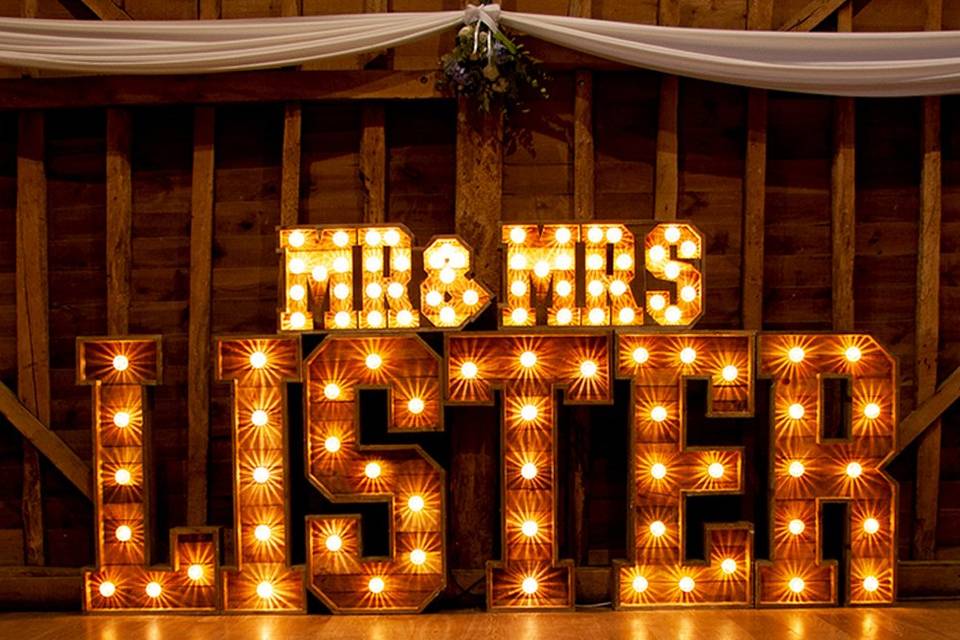 Rustic Surname Letters