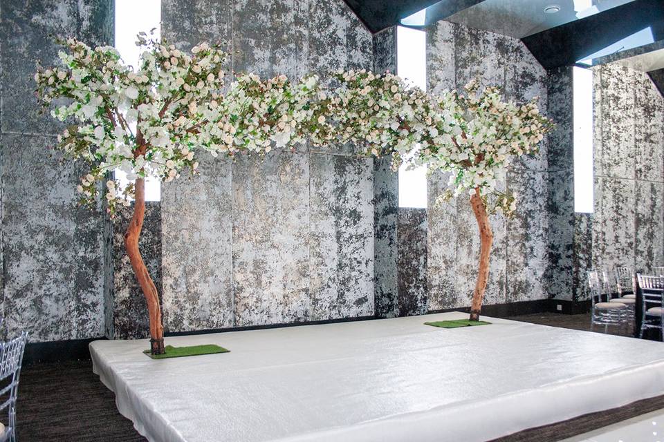 Ivory & Peach Blossom Trees