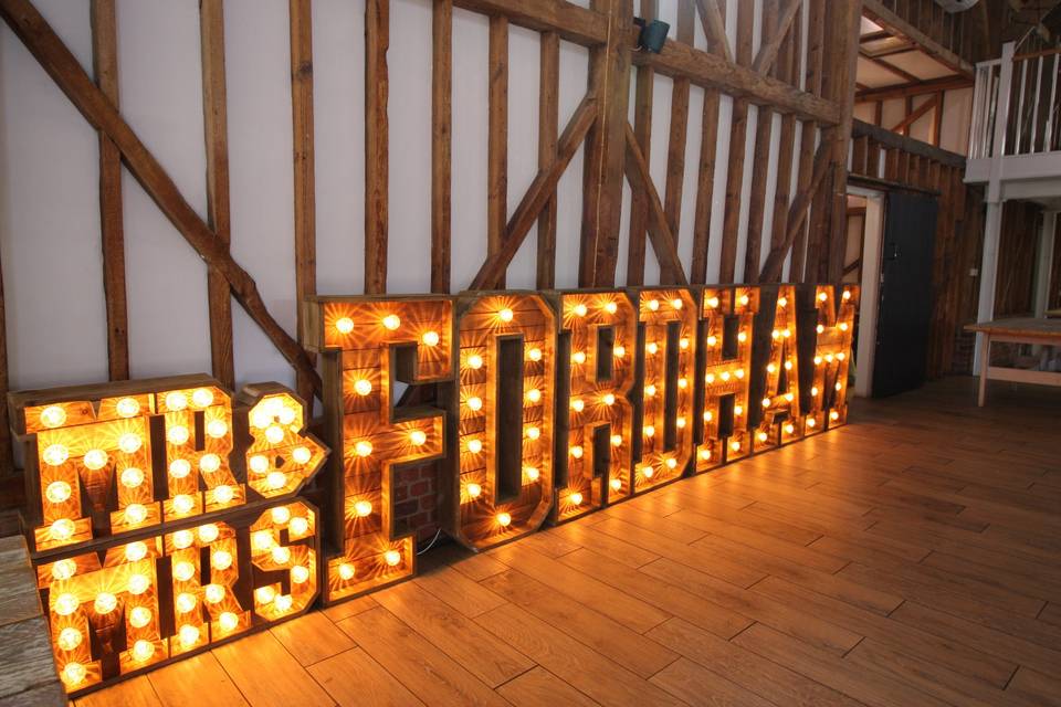 Light Up Rustic Surnames