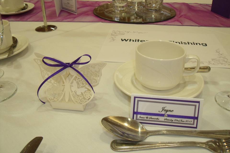 Favors and name cards