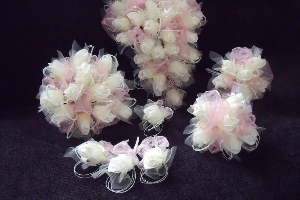 Foam flower bouquets