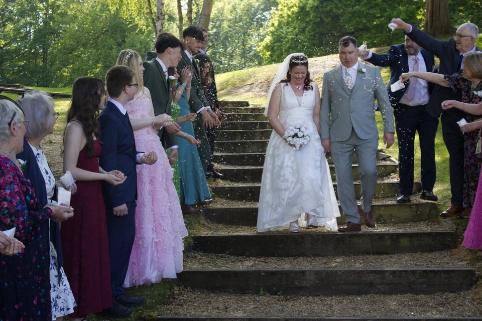 The confetti throw