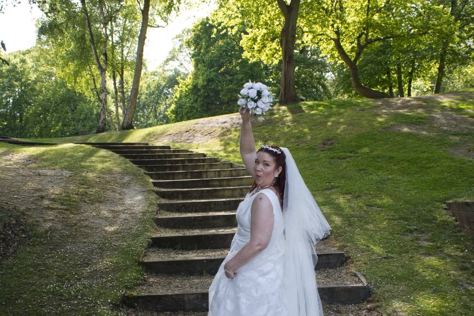 The bouquet toss