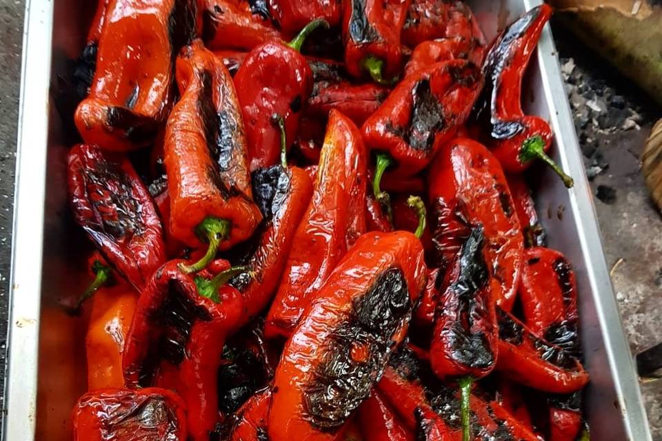 Charred chillies