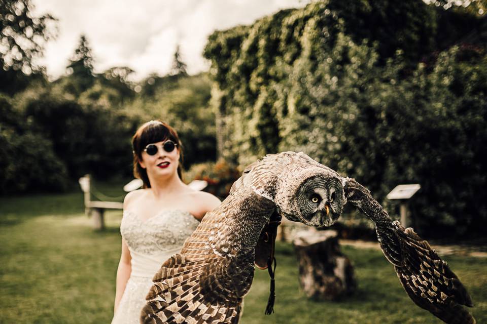 Elizabeth and owl