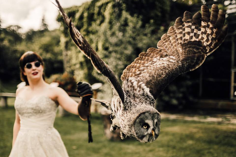 Elizabeth and owl