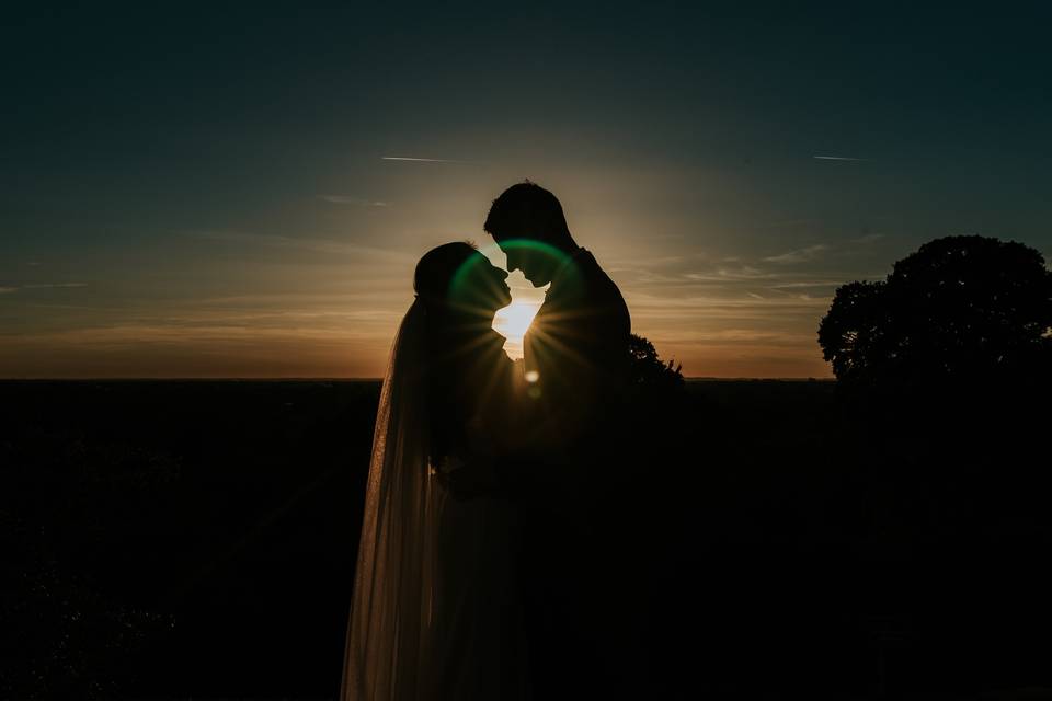 Bride and groom portrait