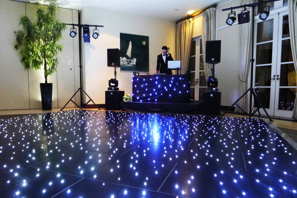 DJ with LED dance floor