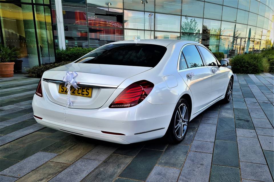 Pearl White Mercedes S class