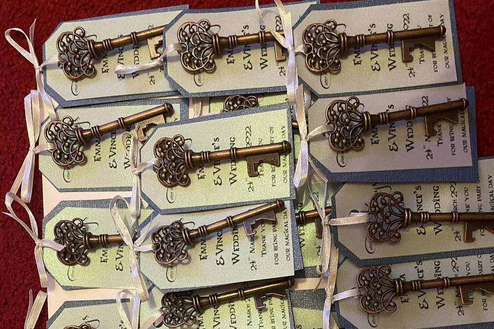 Key wedding favours