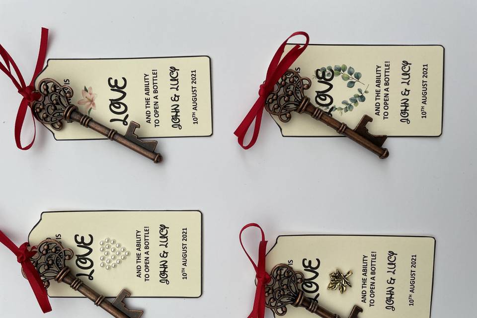 Luggage tag favours