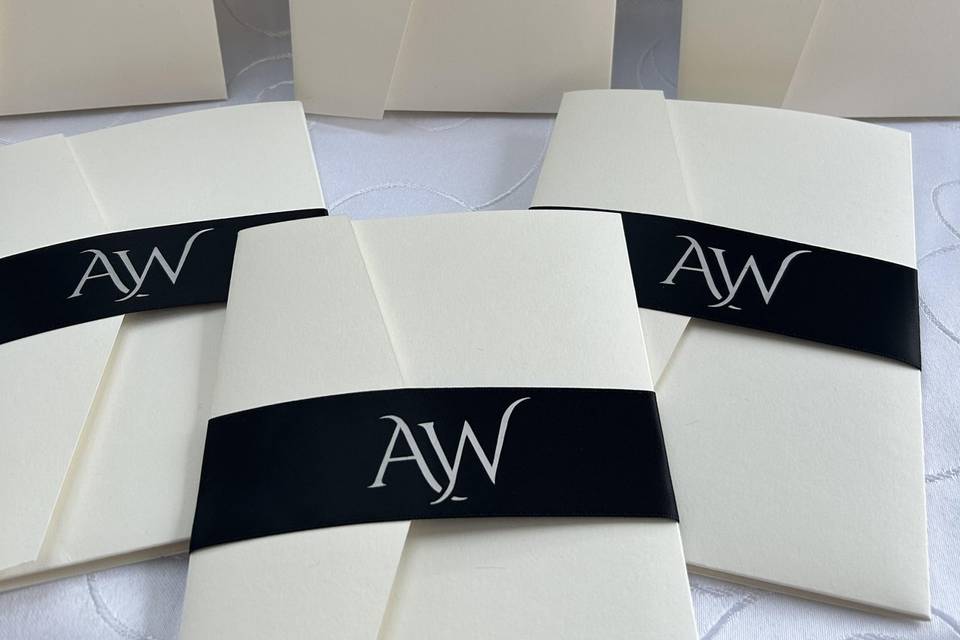 Monogram invitations