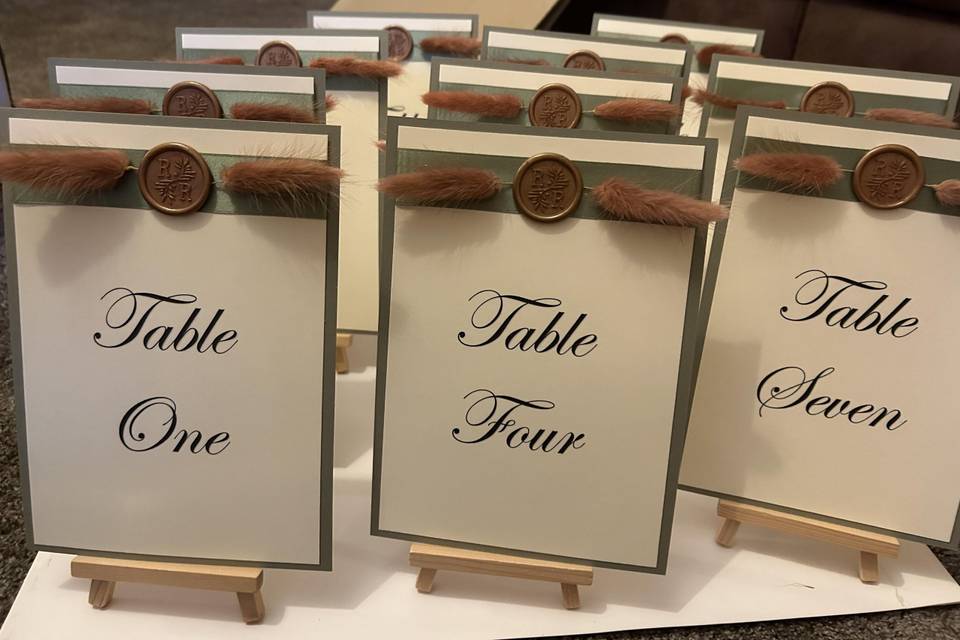 Table Numbers