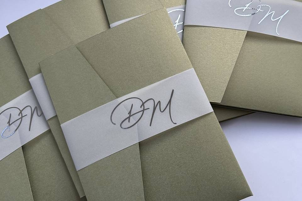 Monogram invitations