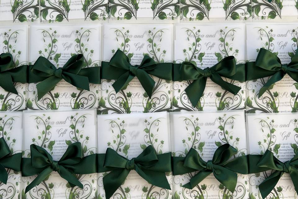 Vellum invitations