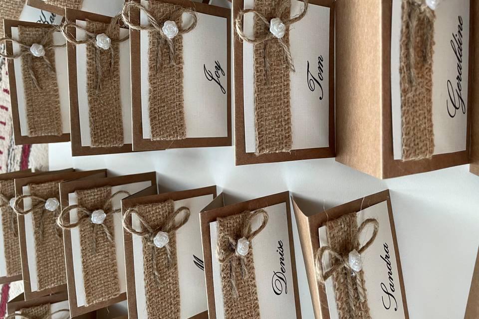 Rustic  place cards