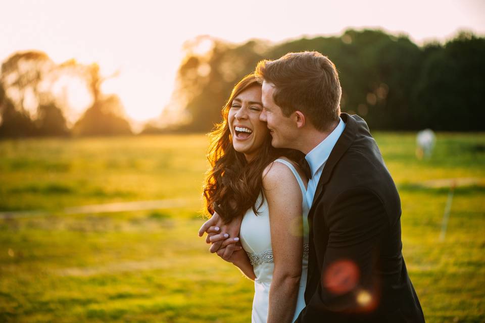 Golden hour wedding