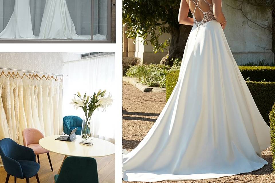 Full skirt wedding gown