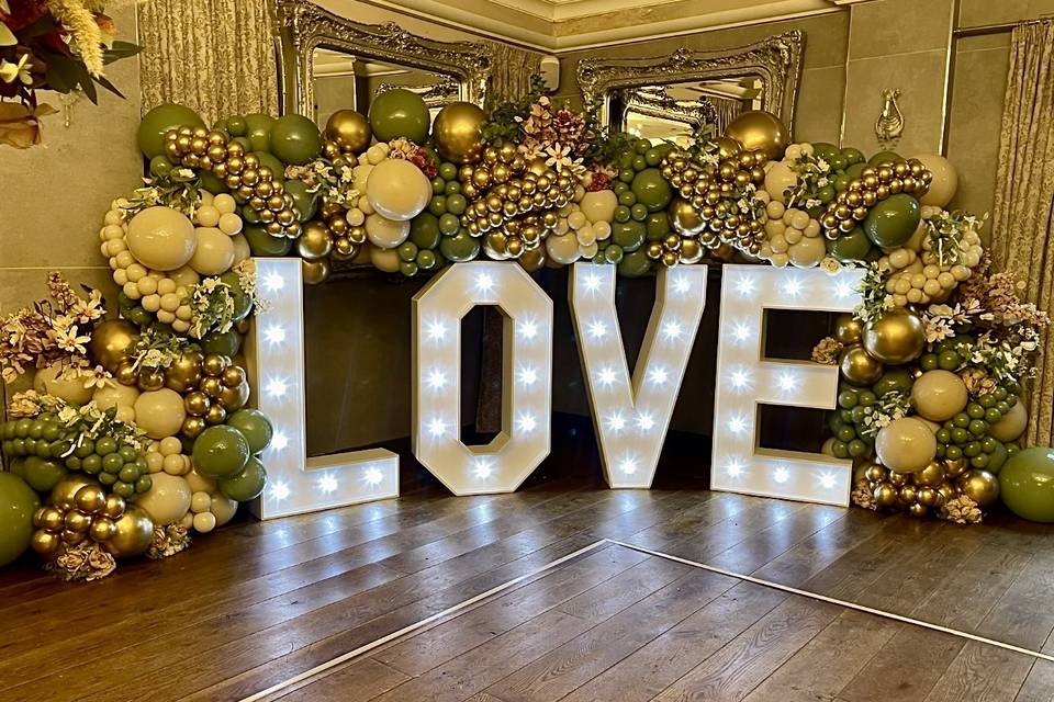 Large LOVE display