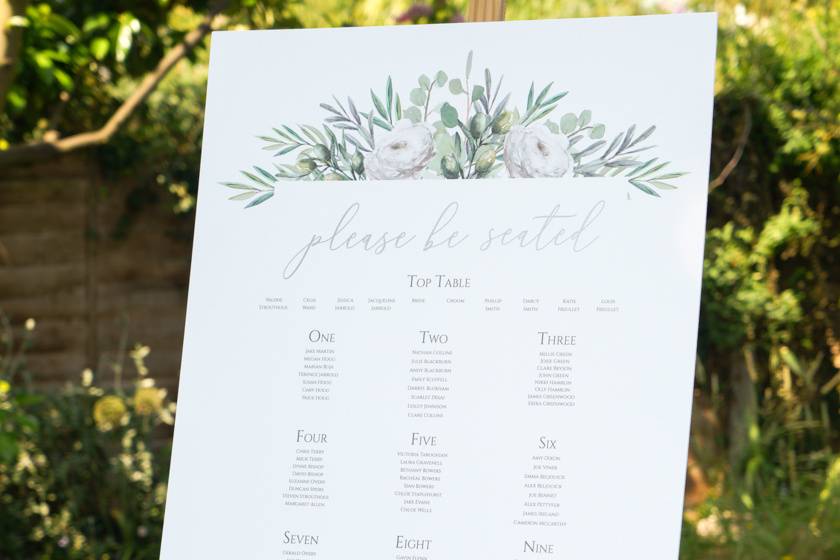 Italian Garden Table Plan