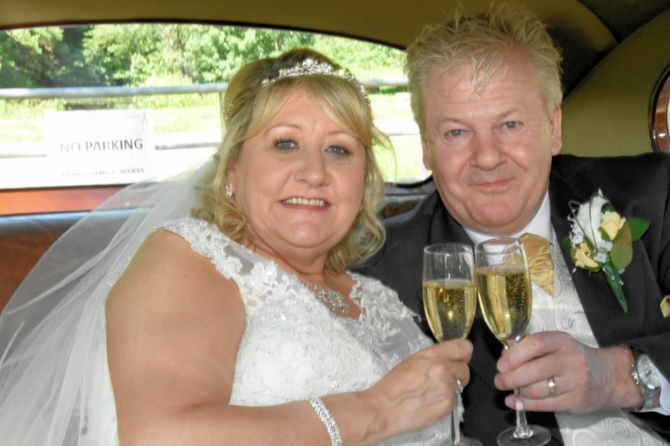 Mr & Mrs Holyoake at Priory Ch