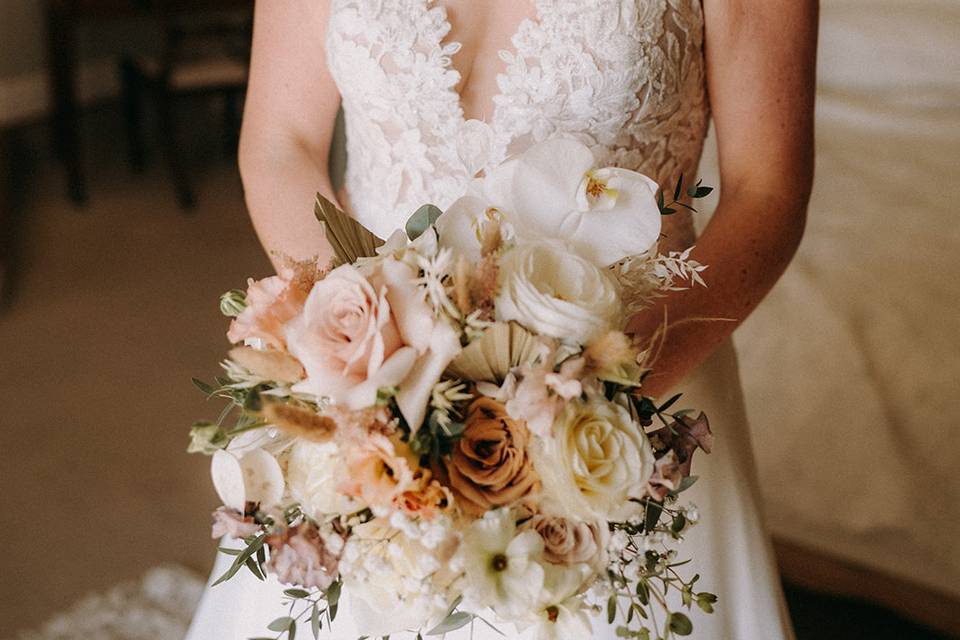 Bride with her bouquet