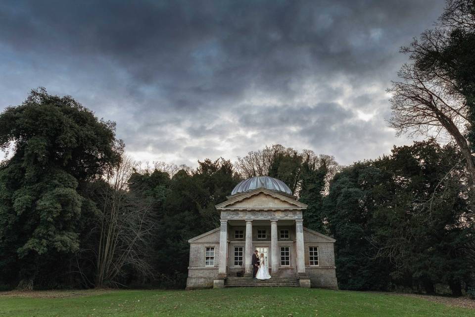 Holkham Hall wedding in Winter