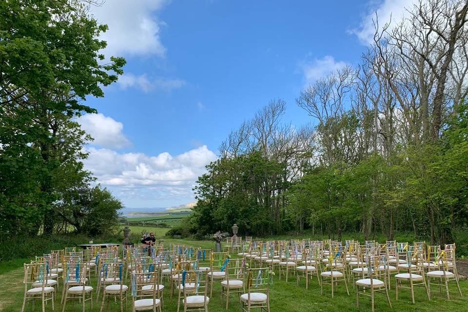 Ceremony with view to sea