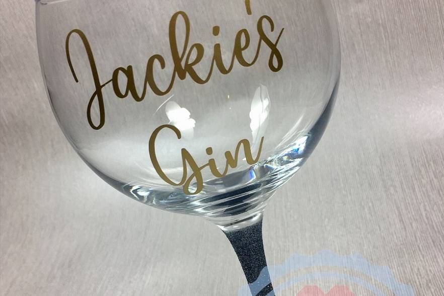 Glitter gin glass