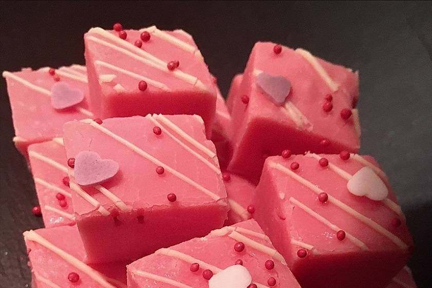 Love heart fudge