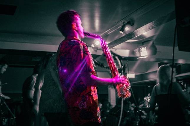 On-stage action shot