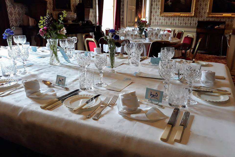 18th century dining room setting - Traquair