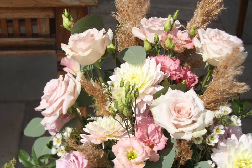 Churns filled with flowers