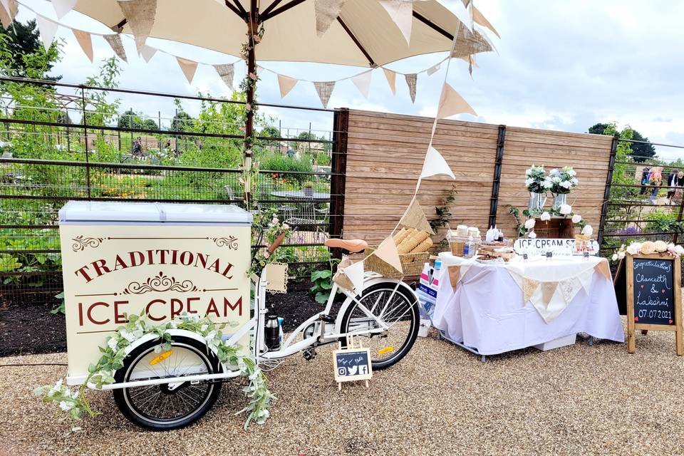 Ice cream bike sales wedding