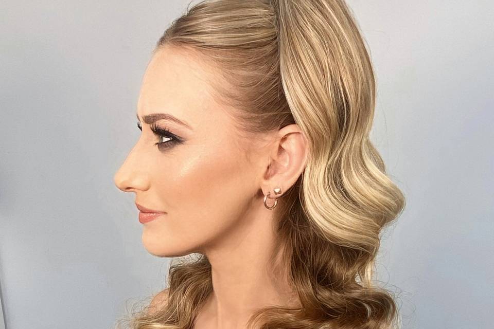 Bride hair and makeup