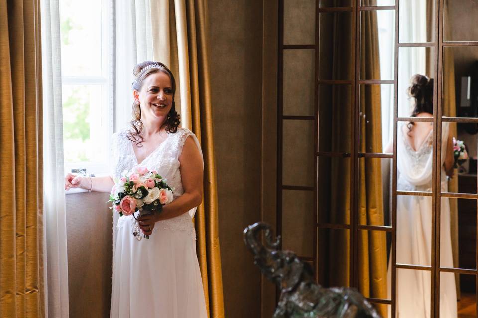 Bride getting ready