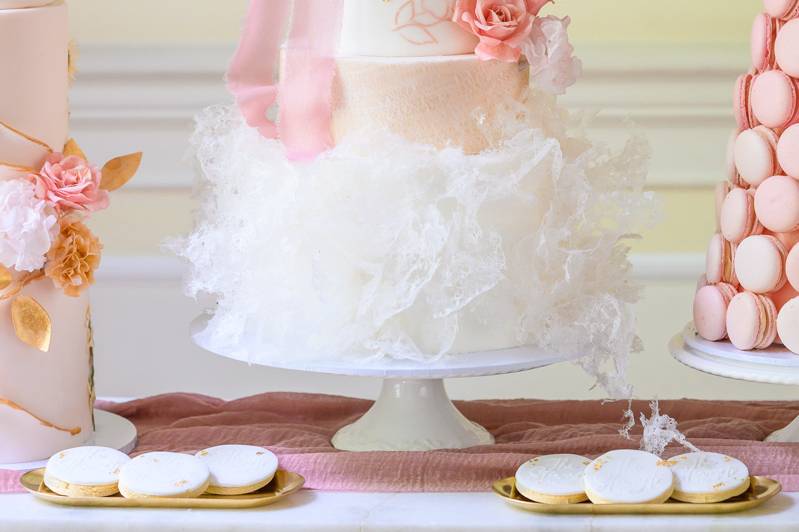 Wafer paper wedding cake